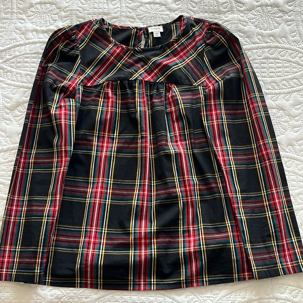 J Crew plaid blouse